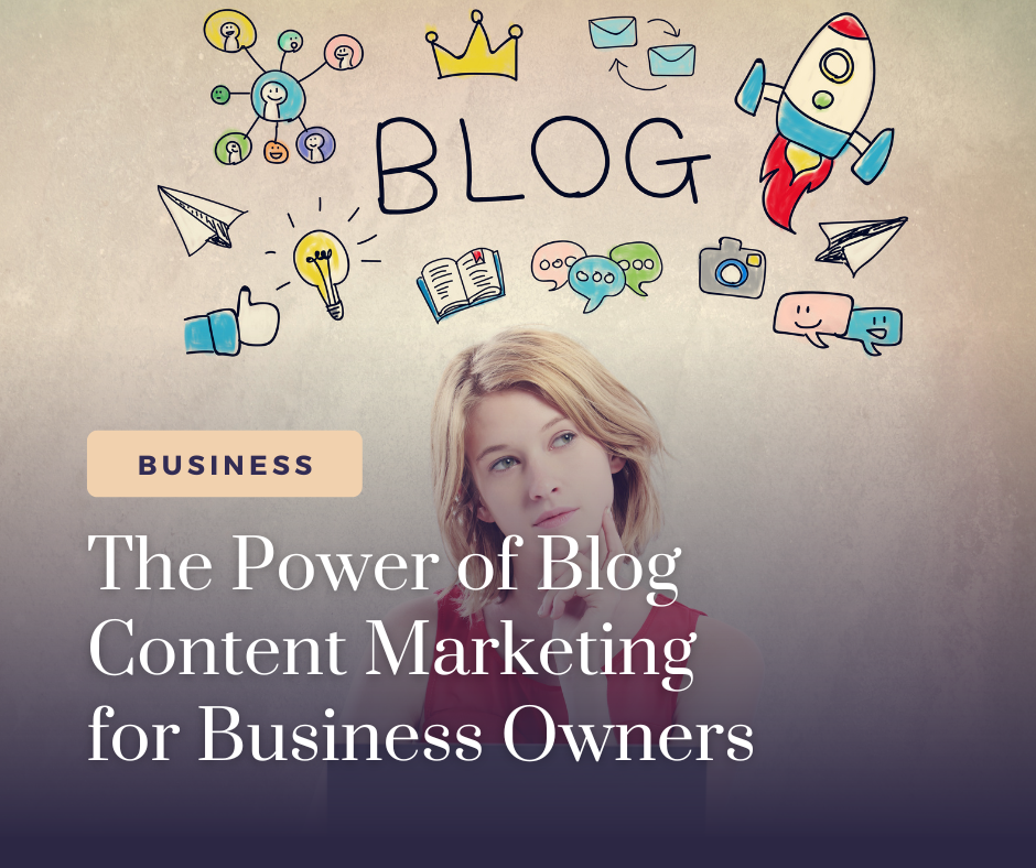 Business entrepreneur engaged in blog content marketing.
