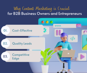 Business owner studying the importance of content marketing in B2B